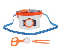 WHAMVOX Boîte D’Observation Insectes Garçon et Filles Loupe Intégrée, Bocal D’Exploration Orange, Kit Pédagogique pour Collecte et Observation Nature, Outil Éducatif Apprentissage