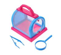 WHAMVOX Boîte Observation Insectes avec Loupe Cage Respirante Kit Éducatif pour Garçon Fille Exploration Nature Plein Air Couleurs Assorties Rose Bleu Ciel