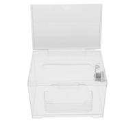 WHAMVOX Boîte Transparente Acrylique avec Serrure Urne de Vote Sécurisée Multifonction pour Collecte Dons Suggestions Billets de Tombola Usage Familial et Événementiel