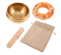 WHAMVOX Bol Chantant Tibétain Cuivre Authentique Format Bois Coussin et Portable pour Yoga et des Chakras