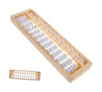 WHAMVOX Boulier Arithmétique Portable Bois Colonnes Perles pour Garçon Fille Éducation Mathématique Coordination Main-œ - Couleur Aléatoire Couleur Aléatoire