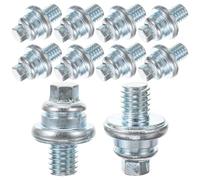 WHAMVOX Boulons Galvanisés Spécification Filetage 3/8 Kit de 10 Vis Hexagonales Résistantes à L'usure pour Borne de Batterie de Voiture pour Maintenance et Réparations DIY