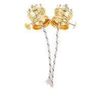 WHAMVOX Brûleur Rechange en Alliage de Zinc Lampe Vintage Huile avec Mèches, Lot de 2 Pièces Faciles à Installer pour Réparation de Lampes à Pétrole