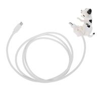 WHAMVOX Câble de Charge Rapide en Cuivre TPE Type-c vers Type-c 30w Revêtement Chien Mobile Blanc, Alimentation Stable et Régulation de Courant