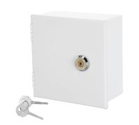WHAMVOX Cache-interrupteur Mural Verrouillable Type 86 en Métal Blanc, Protection Anti-intrusion sans Fond, Couvercle de Prise Électrique Extérieure et Intérieure, Boîtier de Sécurité 1