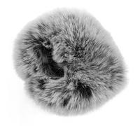 WHAMVOX Cache-microphone en Fausse Fourrure Noire Pratique et Réutilisable pour Protection Anti-vent Extérieure Compatible Microphone