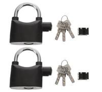 WHAMVOX Cadenas D'alarme U pour Vélo et Portes Coulissantes, Alliage D'aluminium Robuste, Alarme Sonore Forte, Pack de 2 Pièces, Sécurité Polyvalente pour Extérieur