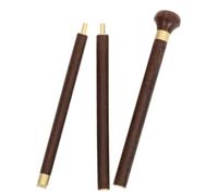 WHAMVOX Canne de Marche en Bois Démontable à 3 Sections pour Personnes Âgées Poignée Antidérapante, Support Polyvalent pour Activités de Plein Air et Randonnée