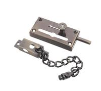 WHAMVOX Chaîne de Sécurité pour Porte Intérieure en Acier Inoxydable, Verrou à Chaîne Longue Compatible, Protection Antivandale pour Porte d'Entrée, Installation Facile, Finition Bronze