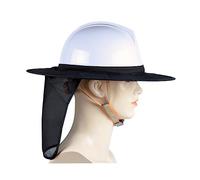 WHAMVOX Chapeau Pare-Soleil pour Casque De Chantier Accessoires pour Casque À Bord Complet du Cou en Maille Respirante Chapeau De Sécurité Réfléchissant Maille Haute Visibilité Noir