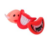 WHAMVOX Chien en Vinyle Souple Amélioration de L'intelligence 3 Pièces Visage de Cochon Rouge Canines L'anxiété Plusieurs Styles Jouets pour Chiens Fête Cosplay Halloween Plusieurs Styles