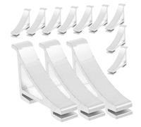 WHAMVOX Clips D'étagère pour Réfrigérateur et Congélateur 12 Pcs Crochets Métalliques Support Fixation Aluminium Grand Crochet Usage Domestique