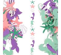 WHAMVOX Confettis de Papier Océan Multicolores 100 Pièces Queue de Sirène Décorations de Table pour Fêtes D’Anniversaire, Mariages et Soirées à Thème Hawaïen Couleur Couleur Aléatoire