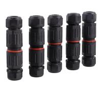 WHAMVOX Connecteur Étanche Électrique 2 Voies Ip68 pour Câbles 0,5-2,0 Mm², Lot de 5 Pièces, Manchon en Nylon Ignifugé, Raccord Rapide pour Câbles Extérieurs, pour Éclairage Extérieur