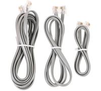 WHAMVOX Cordon Téléphonique Fixe Rj12 6p6c, Lot de 3, Cuivre Pvc