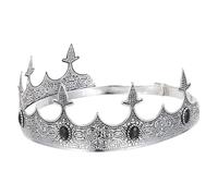 WHAMVOX Couronne Royale Ajustable pour Homme Métal Ancien Accessoire Médiéval pour Fête de Noël Nouvel An Anniversaire et Cosplay Prince