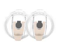 WHAMVOX Couvre-Tasse de 2 pièces, couvercles de Tasses hermétiques en Plastique Beige, faciles à Nettoyer, pour Voiture et Voyage