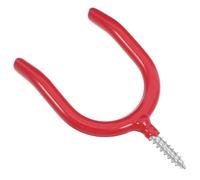 WHAMVOX Crochet en U à Visser Rouge, Support Mural en Acier Robuste, Porte-outils pour Garage, Rangement Polyvalent pour Pelles, Balais et Équipements de Jardin, Organiseur de Rangement