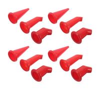 WHAMVOX Embouts de Calfeutrage en Plastique 12 Pcs - Bec de Canard Embouts Ronds et Angles 20 Rouges - Kit pour Mastic Outils Précis pour Joints Étroits et Rénovation Bricolage