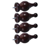 WHAMVOX Embouts de Tringle à Rideaux en Bois 4pcs 28mm, Style élégant, prévention du déplacement, pour pièces à Vivre et Bureaux, Accessoires durables