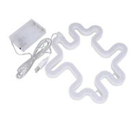 WHAMVOX Enseigne Lumineuse LED Forme Couleur Blanc Chaud, Lampe Décorative Néon sans Piles, Panneau Lumineux pour Fête Anniversaire et Demande en Mariage, Veilleuse Décorative D’intérieur