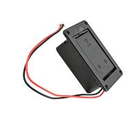 WHAMVOX Étui Rigide pour Pile 9v Guitare et Basse, Boîtier de Batterie Noir Compact, Accessoires pour Guitare Électrique Compartiment Sécurisé, Adapté aux Micros Actifs, Fournitures