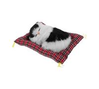 WHAMVOX Figurine Chat Endormi Réaliste avec Coussin Doux Modèle Animal Décoration Adorable pour Salon Bureau Chambre Cadeau Créatif pour Amoureux des Chats