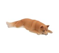 WHAMVOX Figurine Chien Shiba Réaliste Plastique Éducatif pour Garçon Fille Modèle Animal Endormi Décoratif Apprentissage et Collection