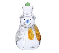 WHAMVOX Figurine en Verre de Personnage Hivernal 2,95 Pouces, Chapeau Vert | Décoration de Noël D’intérieur, Format Compact pour Table et Bureau, Pièce de Collection Festive