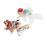 WHAMVOX Figurine Réaliste de Poisson, Modèle de Simulation 2 Pièces en PVC | Décor pour Bassin et Aquarium, Léger et Résistant à L’usure, Facile à Placer et Déplacer