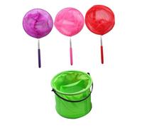 WHAMVOX Filet Télescopique Garçon Fille Acier Inoxydable Filet Attrape-Insectes Extensible avec Seau Kit Découverte Nature pour Garçons et Filles Couleur Aléatoire Couleur Aléatoire
