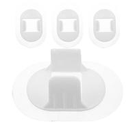 WHAMVOX Fixateurs de Tuyaux de Vidange en Pvc Blanc Auto-adhésifs pour Camping, Supportant Appareils Lourds, Design Minimaliste, Lot de 4 Pièces pour Espace Buanderie