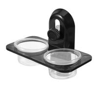 WHAMVOX Gamelle Récipient Alimentaire Solide en Plastique Noir pour Reptiles Fixation Murale Stable pour Lézards et Caméléons Terrariums en Verre ou Boîtes Acryliques
