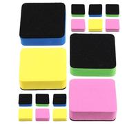 WHAMVOX Gommes Effaçables à Sec Carrées 16pcs en Feutre pour Tableau Blanc et Ardoise, Fournitures pour Salle de t Bureaux, Effaceurs pour Enseignants et Utilisation Quotidienne