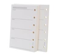 WHAMVOX Intercalaires pour classeur A7 200pcs papier 120gsm format 4,7x3,1 pouces perforés 6 trous pour recharge de papier ligné carnet de notes hebdomadaire office