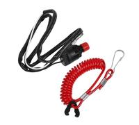 WHAMVOX Interrupteur Arrêt Moteur Bateau avec Bouton Poussoir Lanière de Sécurité Facile à Installer pour Contrôle Allumage Moteur hors Bord