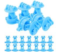 WHAMVOX Isolateurs de Fils Bleu pour Clôture Électrique 50 Pièces en PP Résistants et Anti-Court-Circuit, Adaptés aux Fils et Poteaux en Bois pour Pâturage