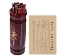 WHAMVOX Jeu de Bâtons de Divination Chinoise avec Seau de Rangement et Accessoire Traditionnel pour Prédiction et Divertissement Familial Bâtons de Fortune Taïchi Taoïste