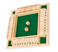 WHAMVOX Jeu de Société Bois avec Dés Chiffres Plateau de Jeu Bois pour Fête et Apprentissage Amusant pour Adultes et Garçon Fille
