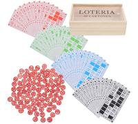 WHAMVOX Jeu de Société Familial Bingo Russe Complet avec Échiquier Numéroté et Pièces, Boîte de Rangement Portable, Jeu Amusant de Fête pour Développement Logique et Esprit D’Équipe,