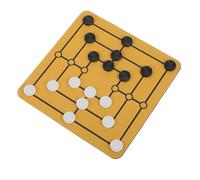 WHAMVOX Jeu de Société Traditionnel Nine Mens Morris Caoutchouc Portable Plateau de Jeu de Table Divertissement Familial pour Réunions