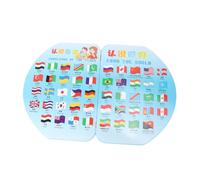 WHAMVOX Jouet Drapeau en Bois à Insérer Éducatif pour Garçon Et Filles, Taille Moyenne, Jeu Cognitif Géographique, Apprentissage Ludique pour Garçon Fille, Découverte du Monde, Ensemble 36 Pièces