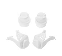 WHAMVOX Kit de Réparation en Plastique Blanc avec Pompe de Remplacement et Tige Poussée 2 Ensembles pour Presse-tube de Dentifrice Automatique Mural pour Usage Hygiénique Solide