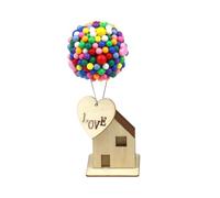WHAMVOX Kit DIY Mini-Maison en Bois Ballons Colorés, Décoration Créative pour Bureau, Présent Romantique Saint Valentin pour Parents et Garçon et Filles