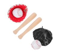 WHAMVOX Kit Miniature Baseball Décoratif avec Gants Balles et Battes Accessoires pour Maison de Poupée Matériaux Sûrs et Résistants Décoration Pratique pour Scène Miniature