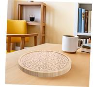 WHAMVOX Labyrinthe Bois Rond Portable Jeu Éducatif Puzzle Logique Mobile Beads Toy pour Garçon Fille Activité Montessori