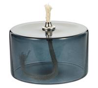 WHAMVOX Lampe à Huile en Verre Noire, Créative et Élégante, Base Plate | Verre Clair, Mèche Coton Incluse, Rechargeable, Ambiance Romantique, pour Salon, Photo, Saint-valentin