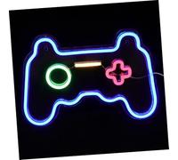 WHAMVOX Lampe Néon LED Manette de Jeu Décorative Bleue Veilleuse Créative USB Lumière Ambiance Bar et Chambre Gamer