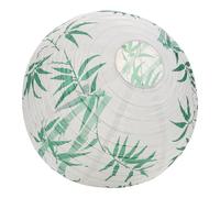 WHAMVOX Lanterne en Papier Japonaise Suspendue 40 CM Décoration Fleur de Cerisier Blanche Motifs Bambou Vert Accessoire pour Restaurant et Fête Lanterne Traditionnelle Extérieure