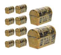 WHAMVOX Lot de 10 Mini Coffres à Trésors Pirates en Plastique Tailles 37 CM et 58 CM Accessoires de Fête pour Décoration Halloween et Centre de Table Mini Boîtes à Trésors Vintage